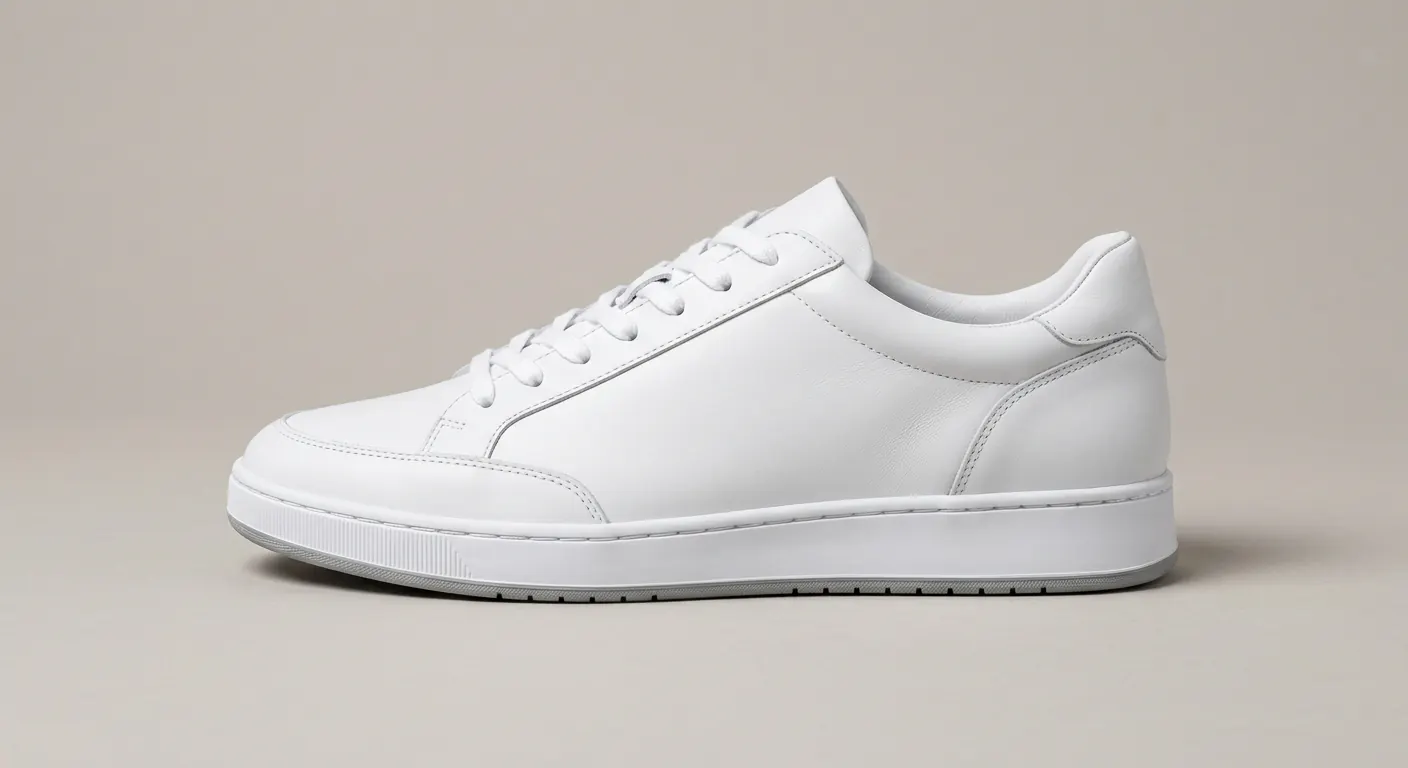 All-white minimalist Stridesole Metro lifestyle sneaker